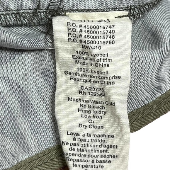 𝅺wilfred‎ Artizia Dress Olive Green Tropical Print Open Back Size 2 - Picture 9 of 11